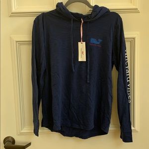 Vineyard Vines LS Graphic Tee with Hood Size M